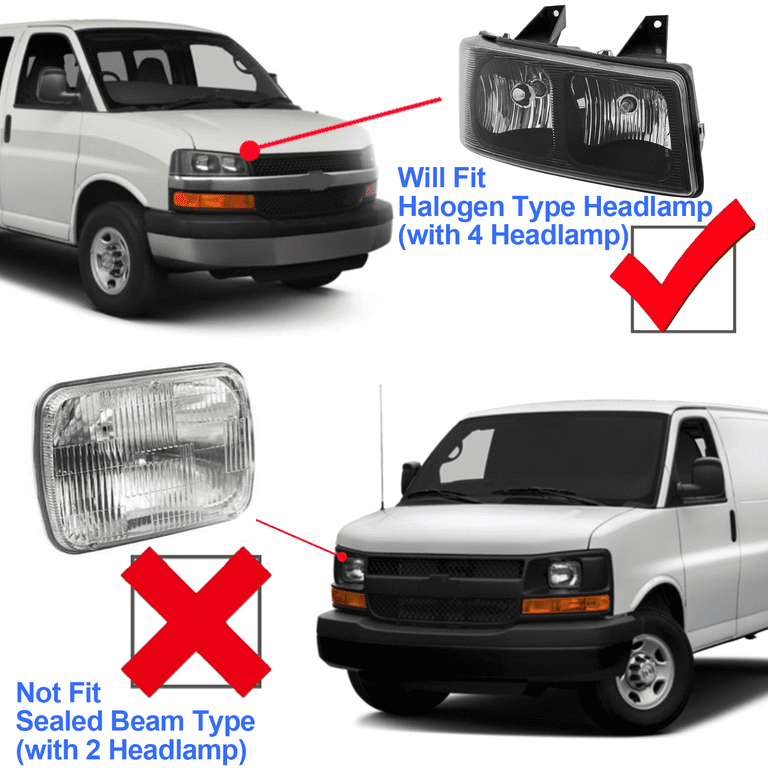 For GMC Savana 2500 3500 Base 1996-2020 4x LED For GMC Savana 2500 3500 Base 1996-2020 4x LED