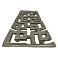 thumbnail image 2 of Bergamo Art 16 inch Long Decorative Handmade Aluminum Modern Tray in Nickel, 2 of 5