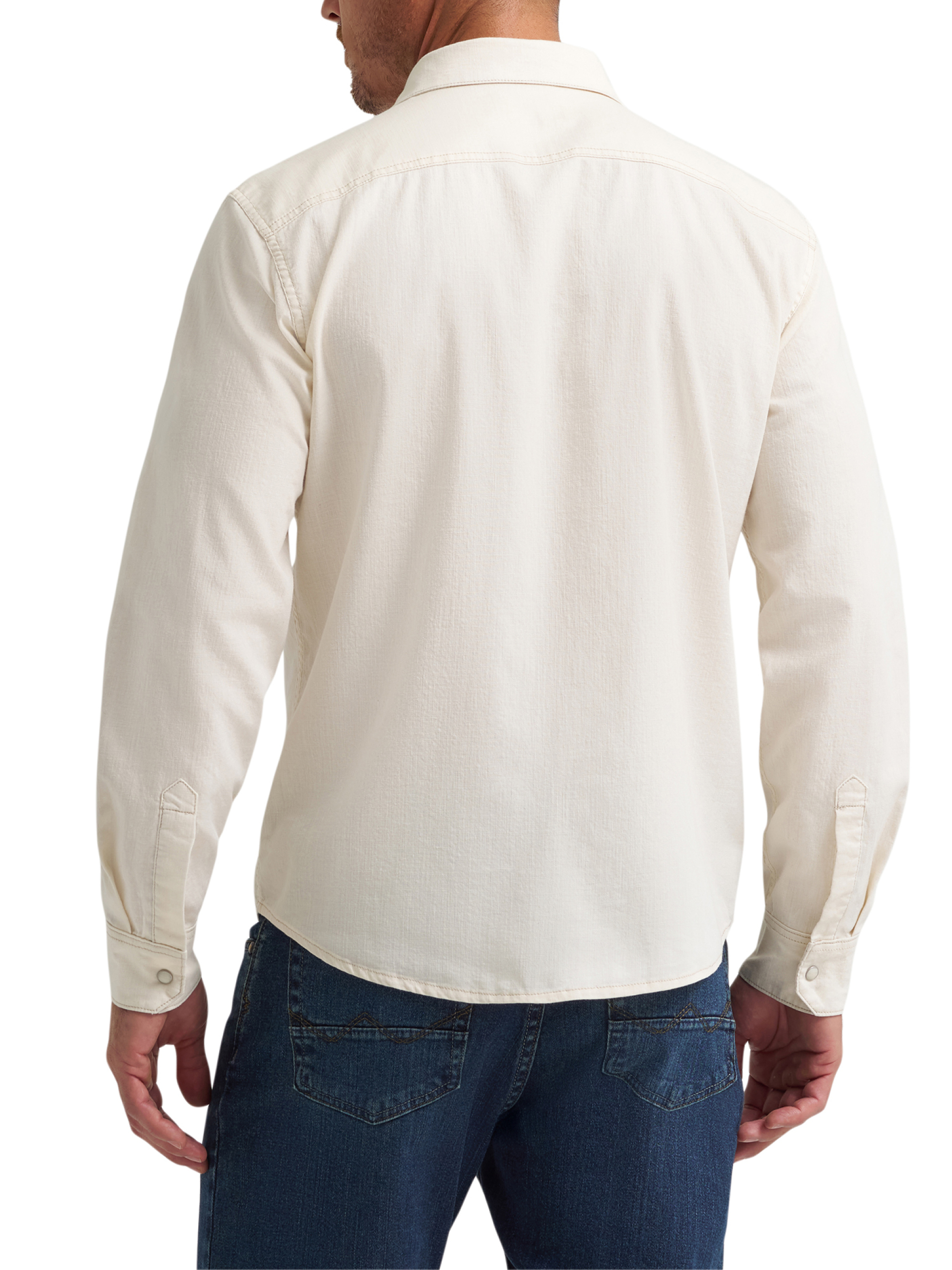 Wrangler Men's Slim Fit Long Sleeve Twill Denim Shirt photo 3