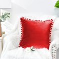 thumbnail image 5 of Funda de almohada sólida de terciopelo granular suave de 2 piezas, adecuada para sofá, dormitorio, coche, 18x18", 5 of 5