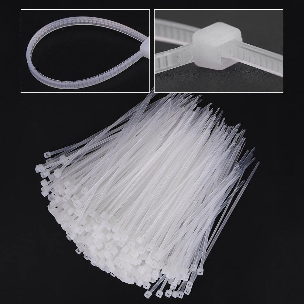 500 pcs 100 mm x 2.5 mm Strong Black Nylon Plastic Cable Ties Zip Tie 