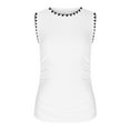 thumbnail image 5 of Youmylove Comfort Womens Tops Sleeveless Ribbed Knit Crew Neck Racerback Slim Fit Color Block Casual Tank Top Dressy Casual Shirts, 5 of 7