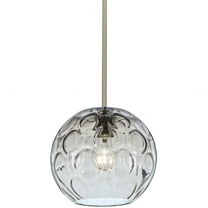 Besa Lighting - Bombay - 1 Light Cord Pendant-Satin Nickel Finish-Clear Glass