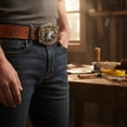 thumbnail image 5 of Vjnyvs Horse Head Snap Buckle Belt, Western Cowboy Waistband for Jeans and Dresses, 5 of 7