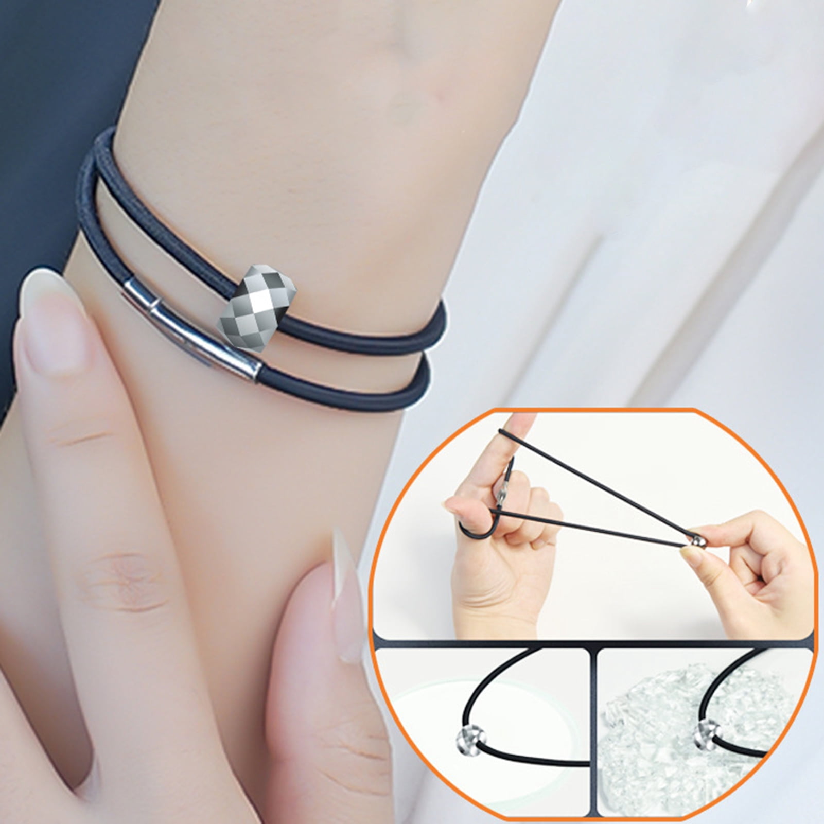 Bracelet Brise-vitre De Secours Pour Voiture - Acier, Corde élastique, Design élégant, Sécurité D’urgence