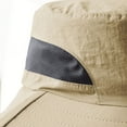 thumbnail image 5 of Tisoloow Womens Mens Sun Hat Outdoor Hiking Safari Hat for Men Sun Protection Cap Wide Brim Fishing Hat with Neck Flap Black One Size, 5 of 10
