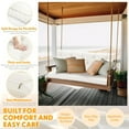 thumbnail image 3 of 2-3 Seater Porch Swing Cushions with Backrest 60 x 40 x 4 Inch Thick Outdoor Waterproof Bench Pad Patio Swing Replacement Cushion, Split Design, Soft for Garden, Lawn, Backyard(Natural White), 3 of 18