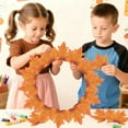 thumbnail image 7 of 50Pcs Artificial Maple Leaves Branches Fall Maple Shrubs for Thanksgiving Christmas Festival Garland Decoration (Yellow), 7 of 7