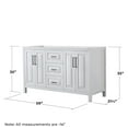 thumbnail image 5 of Wyndham Collection WCV252560DGBCXSXXM24 Daria 59" Double Free Standing Vanity Cabinet -, 5 of 7
