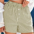thumbnail image 2 of yillto Womens Pajama Short Cotton Soft Comfy Cute Sleepwear Elastic Loose Plaid Pjs Shorts Bottoms, 2 of 5