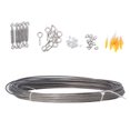 thumbnail image 2 of Kit de tensor y cuerda de acero inoxidable, cuerda de alambre de acero inoxidable Kit para colgar luces de cadena de acero inoxidable Kit de tensor de alambre para barandilla de cable Valor excepcional, 2 of 8