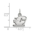 thumbnail image 2 of 10k White Gold LogoArt Central Michigan University Letter C Extra Small Pendant Q1W001CMU, 2 of 4