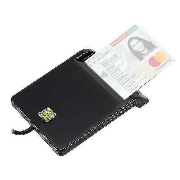 USB Smart Card Reader for EMV IC/ID Bank Cards, ISO 7816 Compliant, Compatible with Windows & Linux