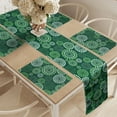 thumbnail image 2 of Ambesonne Abstract Table Runner & Placemats, Green Dotted Pattern, Placemat 4 pcs + Runner 16"x72", Apple Green Pale Green, 2 of 2
