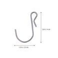 thumbnail image 2 of 20pcs Metal S Type Kitchen Bedroom Hooks Metal Hanging Hooks Storage Racks Carbon Steel Nickel Plated S-shaped Clothes Hangers, 2 of 3