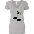 thumbnail image 3 of Inktastic Music Notes for the Music Lover Women's V-Neck T-Shirt, 3 of 5