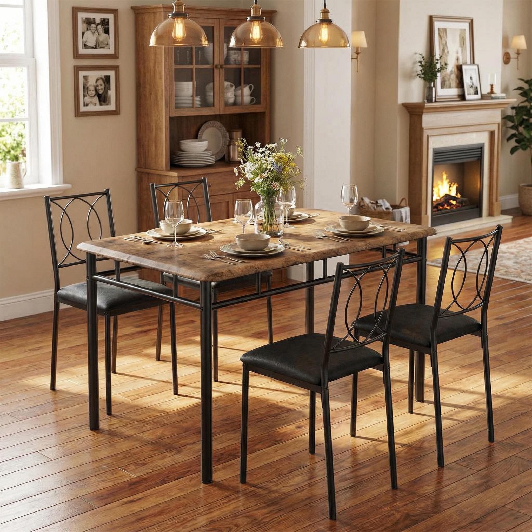 Winsome Wood Suzanne 3-PC Space Saver Set, 2 Tuck-away Stools