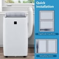 thumbnail image 5 of Portable Air Conditioner 14,000 BTU, 3-in-1 AC with Dehumidifier, Fan & Sleep Mode, Cools Rooms Up to 750 Sq.Ft., Remote Control, 24H Timer, Easy Window Install, Quiet Operation，White, 5 of 9