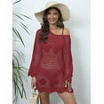 thumbnail image 3 of Uniexcosm Swimsuit Cover Ups for Women Hollow Out Swim Coverup Knited Summer Beach Cover Up Dress, 3 of 4