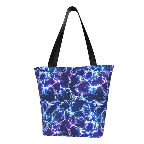 Rocae Blue Lightning1 for Shoulder Bags for Women Tote Bag for Women with Zipper Closure