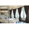 thumbnail image 2 of Hiasan Short Blackout Curtains for Bedroom - Thermal Insulated & Light Blocking Window Curtains for Living Room, 2 Drape Panels Sewn with Tiebacks, Brown, 42 x 45 Inch, 2 of 11
