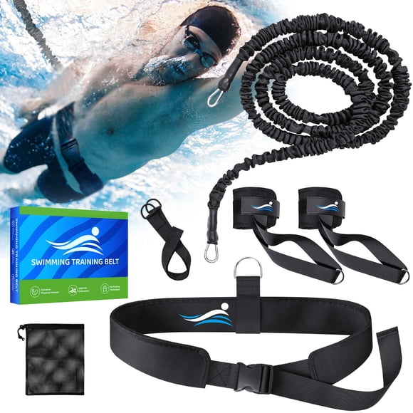Cinturón de entrenamiento para natación Alckijy ajustable de 2,5 a 7,5 m