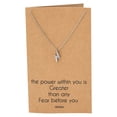 thumbnail image 4 of Quan Jewelry Power Lightning Pendant Necklace, Gifts for Women with Inspirational Quote on Greeting Card, 4 of 6