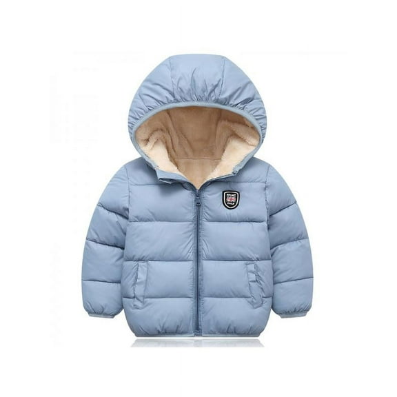 Fymall Baby Girl Boy Winter Warm Long Sleeve Plush Hooded Jacket Coat Outerwear