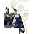 thumbnail image 5 of Navy Blue Black Geometric Rectangle Tablecloth, Modern Art Abstract Grey Line Waterproof & StainResistant Tablecloth, Washable Oil-proof Table Cover for Dining/Party/Wedding/Camping/Buffet 52x70 In, 5 of 9