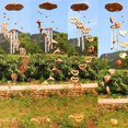 thumbnail image 4 of Hanging Ornament Decor Double Heart Pattern Creative Wood Grain Wind Chime Bell, 4 of 4