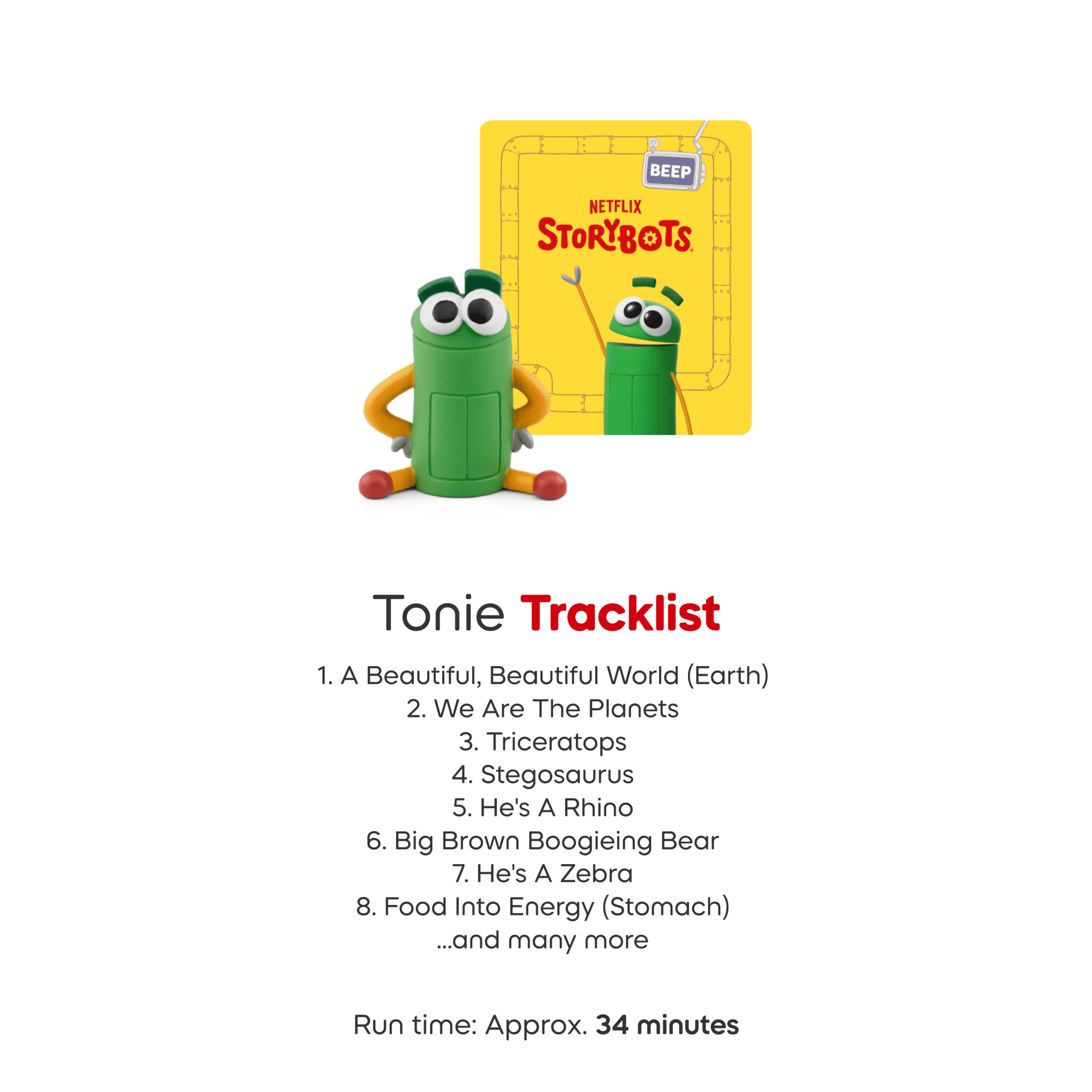 tonies Ask the StoryBots: Beep Audio Toy Figurine, Age Group 3+