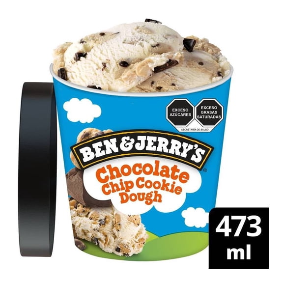 Helado de crema de leche Ben & Jerry's chocolate chip cookie dough 473 ml