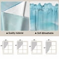 thumbnail image 5 of Blue Waves Swag Curtains for Kitchen/Bedroom/Living Room, Summer Beach Starfish Coastal Nautical Ocean Scalloped Curtains 63 Inch Long, Window Swag Topper Curtains Valances 2 Panels Set 36"x63", 5 of 8