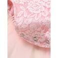 thumbnail image 3 of GXFC Infant Baby Girls Casual Romper Dress Newborn Girls Patchwork Fly Sleeve Floral Print Lace Tutu Dress Girls Summer Princess Dress 0-24M, 3 of 9