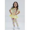thumbnail image 2 of Disney Princess Belle Floral Toddler Girls Peplum T-Shirt and Capri Leggings Outfit Set Belle Yellow 5T, 2 of 5