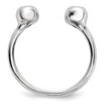 thumbnail image 2 of 925 Sterling Silver Cubic Zirconia Cz Adjustable Cuff Ring, 2 of 8