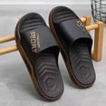 thumbnail image 4 of Men's Slip On Sport Slide Sandals Wide Width Non Slip Bathroom Shower Slippers Open Toe Soft Sole Lightweight Water Shoes Gold Size 6, 4 of 5