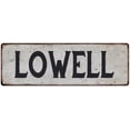 thumbnail image 1 of LOWELL Vintage Look Rustic Metal 6x18 Sign City State 206180041061, 1 of 1