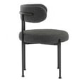 thumbnail image 4 of Modway Albie Boucle Fabric Dining Chairs - Set of 2 in Charcoal Black, 4 of 11