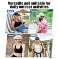 thumbnail image 6 of Mens Baseball Cap with Solar Fan, Summer UV Protection Wide Brim Sun Hat Mesh Beach Hats, Solar Powered/USB Charging, Dark Gray, 6 of 6