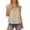 Khaki, variant on Women's Casual Tie Neck T Shirts Short Sleeve Solid Color Print Basic Vacation Tees 2026 Summer Trendy Tops