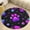 Flannel-2, variant on Colorful Paw Prints Round Area Rugs for Bedroom Living Room, 3FT Soft Indoor Circle Carpets, Carpet Home Decor Floor Mat