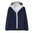 thumbnail image 3 of Zedker Rain Jacket Womens Waterproof Raincoat with Hood Long Sleeve Lightweight Windproof Outerwear Coat for Hiking Travel, 3 of 8