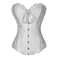 thumbnail image 1 of Corsé con ribete de encaje floral Sunnimix Top Gothic Blanco XL, 1 of 7