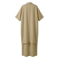thumbnail image 5 of Miluxas Women's Summer Lightweight Three-piece Set Loose Fit Cardigan +Tank Top +Maxi Skirt Casual Wear Set Khaki, 5 of 9