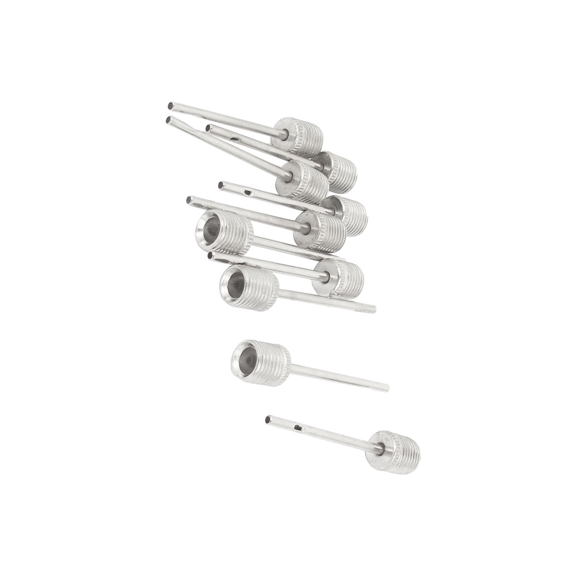 Unique Bargains Sports Football Basketball Inflating Air Pump Needle Pin Nozzle 10pcs