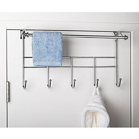 Over The Door Hook Rack With Towel Bar Over The Door Hook Rack With Towel Bar Is A Great Space Saver With Large Hanging Capacity By Generic From Usa