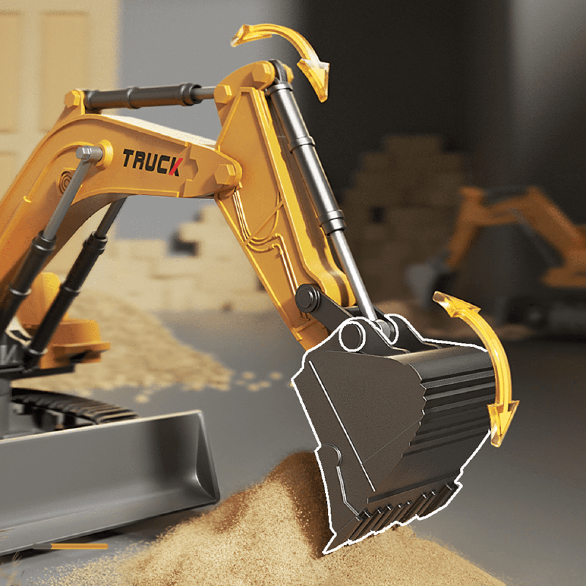 RC Excavator 9CH Remote Control Car with 360°Rotation, RC Construction Truck for Kids Adults Christmas Birthday Gifts