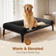 thumbnail image 3 of Cama elevada para perro, cama elevada para perros de gran tamaño, cuna portátil de refrigeración para mascotas con malla transpirable y lavable, hamaca para mascotas de interior y exterior con, 3 of 7