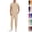 #03 Khaki, variant on Mens Scrubs Set Stretch V Neck Medical Uniform Scrub Top Jogger Scrub Pants Multi-Pocket Breathable Moisture Wicking Easy Care Nurse Uniform,XXL,Black